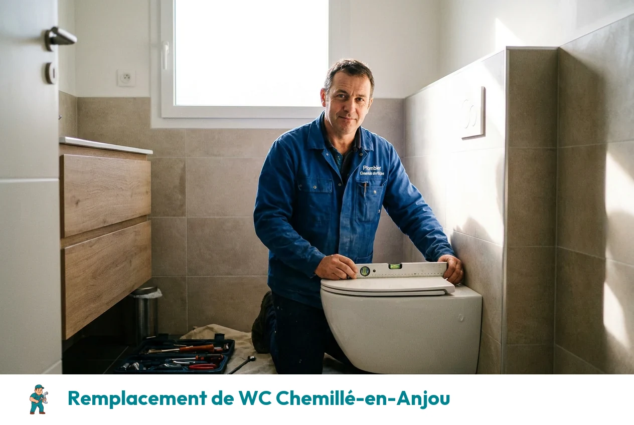 Remplacement de WC à Chemillé-en-Anjou
